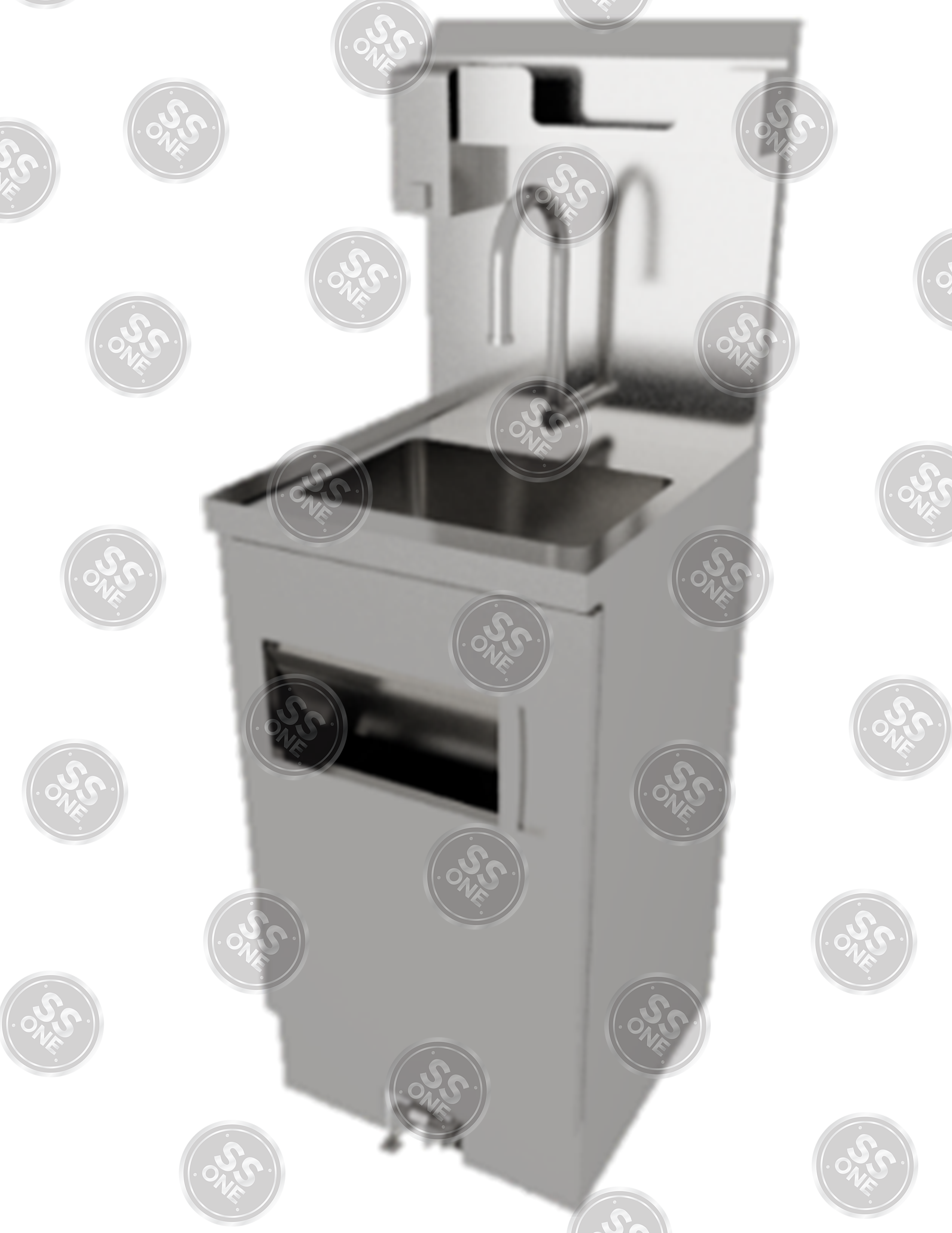 FOOT OPERATED HANDWASHING SINK (WITH SOAP AND TOWEL DISPENSER)